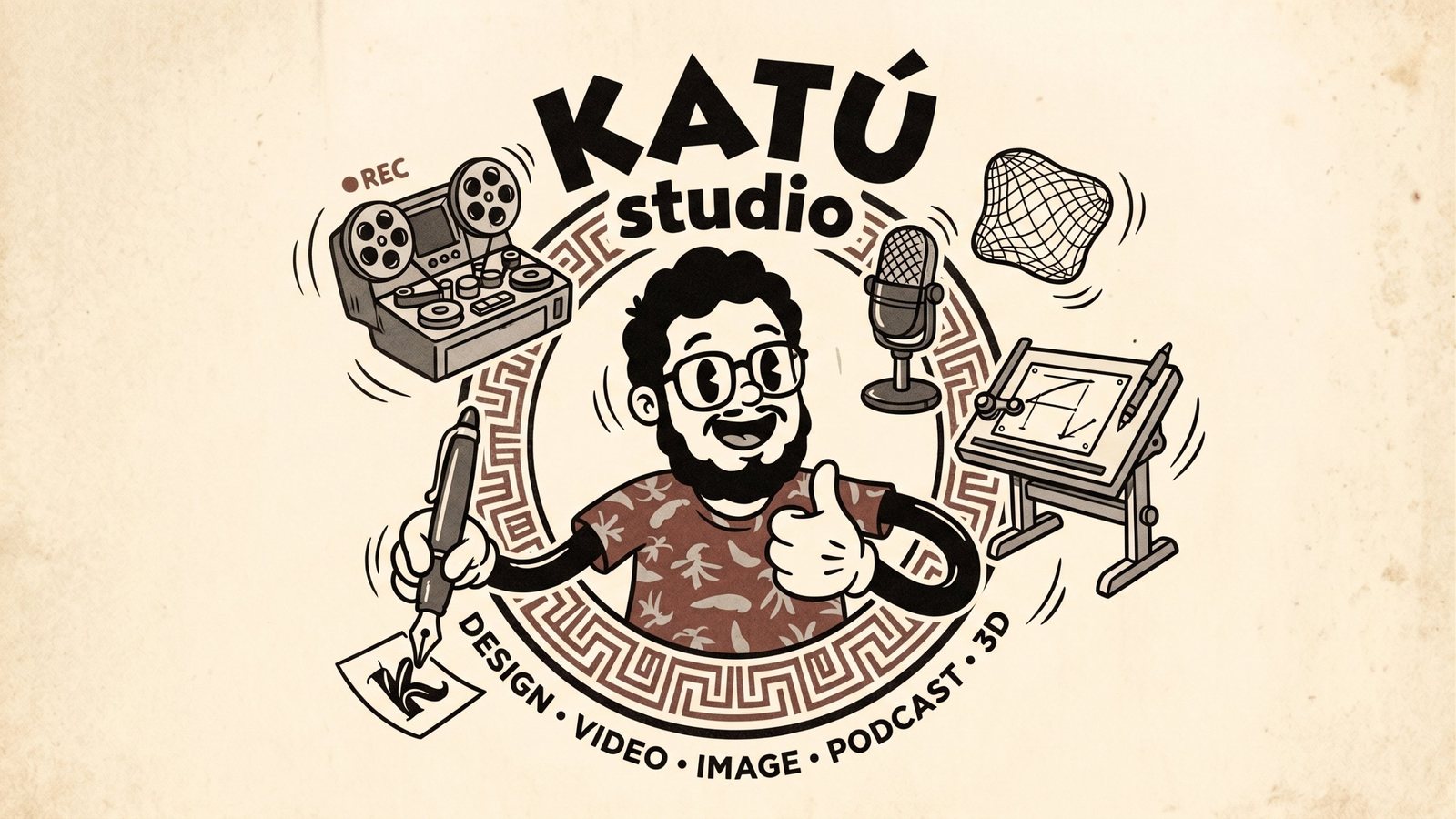 Logo Katú Studio: design, vídeo, imagem, podcast e 3D